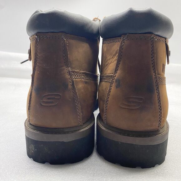 Skechers Sergeants Verdict Leather Waterproof Boots Mens 10.5 Brown Memory main image 10